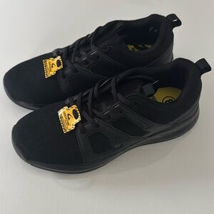 Geers Work Shoes Mens 8 Black Mesh Slip Resistant